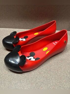 Mini Melissa Ultragirl + Mickey and Friends Red Ballet Flats